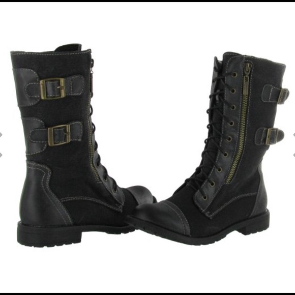 canvas combat boots womens
